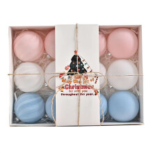 Clearance! 12pcs Velvet Christmas Tree Ornaments - Shatterproof Xmas Balls Decor, Multicolor Green Brown, 80mm