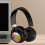 Ασύρματα ακουστικά Bluetooth Over-Ear RFUGUG, Στερεοφωνικός ήχος με βαθιά μπάσα, Λάμψη LED, 5