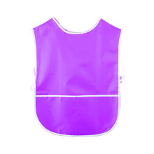 TureClos Kids Painting Aprons Cute Fast-drying Toddler Paint Smock Anti-Odor Dustcoat Washable Drop Cloth Community Hand Painting Dark Purple