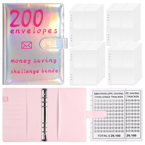 Εκπτώσεις! Giyblacko Loose Leaf Savings Challenge Φάκελος Βιβλιαρίου Ταμιευτηρίου 2