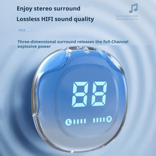 Ασύρματα ακουστικά SUSUchens HiFi με οθόνη LED, αδιάβροχα, αθλητικά, τρέξιμο, προπόνηση, 2