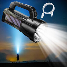 Oferte Cyber Monday 2024: Lanternă solară Viflosae, lanternă portabilă cu LED de mare putere, cu lumină laterală, încărcare și luminozitate