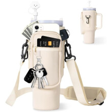 Porte-bouteille en néoprène - Étui de transport pour gourde de 1,2 L (40 oz) - Bandoulière ajustable - Accessoire idéal pour votre bouteille
