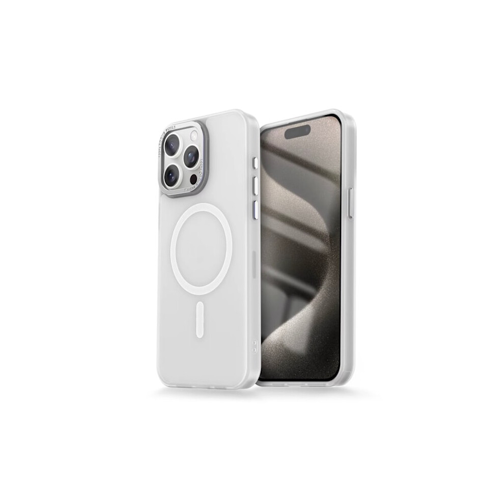 Compatible With Iphone 15 Magsafe Cover In Frosted Design - White 9340258913563