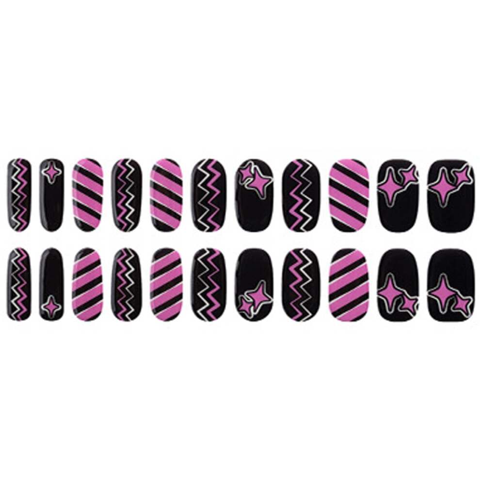 JZROCKER Halloween Nails Polish Strips Gels Nails Stickers Semi Cured Full Nails Wrap