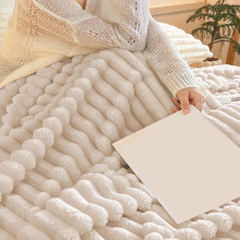 Plaid Djunllk pour canapé - Blanc, ultra épais, double couche, doux et chaud, 70 x 100 cm, cadeau de décoration pour la maison toute l'année