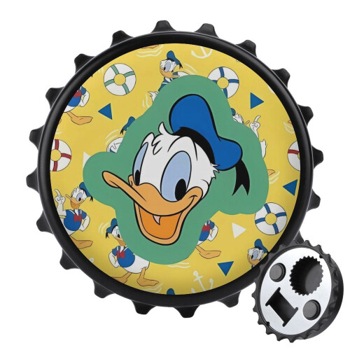 Μαγνητικό ανοιχτήρι μπουκαλιών Donald Duck με μαγνήτες ψυγείου, αυτοκόλλητο, μοναδική
