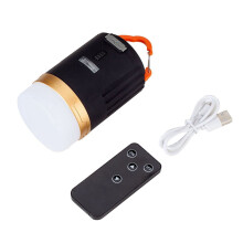 Lampă de camping impermeabilă pentru cort, portabilă, cu LED-uri, lumină de noapte cu telecomandă reîncărcabilă, lanternă de camping în aer