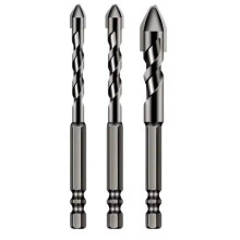 SunyaMood 3 Pcs High-Strength Eccentric Twist Drill Bit for Wood Glass Tile Plastic