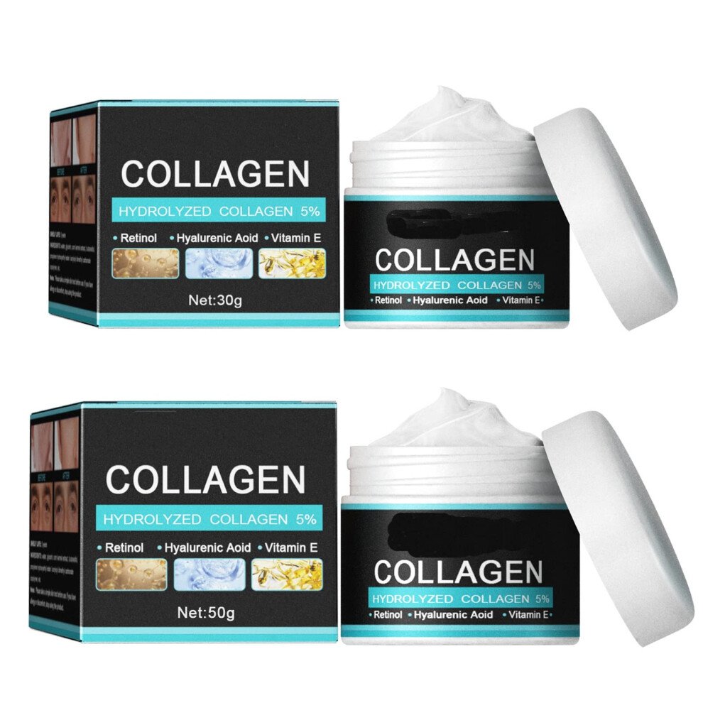 Cream Men's Antiaging Face With Collagen And Hyaluronic Acid, Deep Hydration Day And Night Moisturizer, 30G+50G