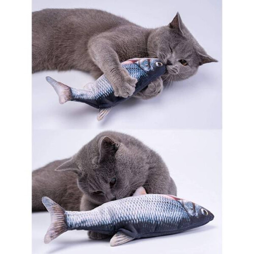 Interaktiv kattelek Splashing Fish Grå 2