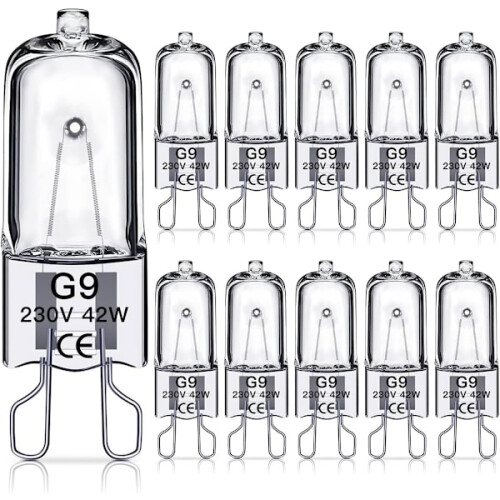 G9-Halogenlampen42W, 230V, 10er-Pack42W