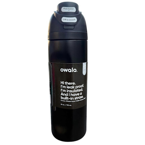 Stor 710 ml off-white termoflaske til eventyr, sortT