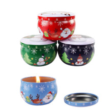 Set van 4 geurende sojakaarsen, een heerlijke geurkaars voor thuis, perfect voor een gezellige kerstdecoratie.