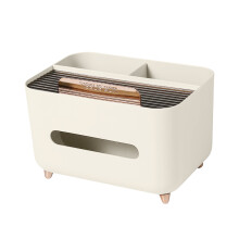Boîte de rangement en plastique TACILIP pour le bureau, l'école et la maison - Compatible avec les télécommandes et les boîtes de mouchoirs