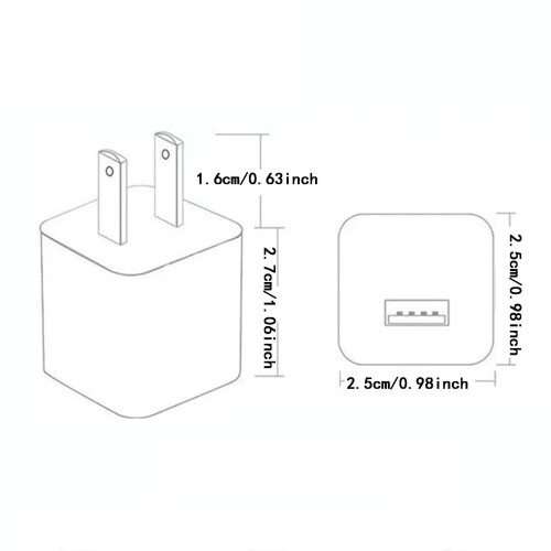 5w ladehode for lader hurtigladehode USB vegglader strømadapter 1