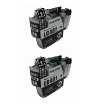 Kompatibla LC401-bläckpatroner, ersättningsbläckpatron LC401 för Brother MFC-J1010DW MFC-J1012DW MFC-J1170DW skrivare (2 svarta)