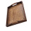 Bandeja de té de madera tipo palé, estilo retro, rectangular, para servir cosméticos y desayunos. 1