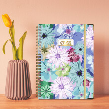 Zssyw A5Notebook Elastické lano Pracovní Sportovní spirála Anglický plánovací sešit