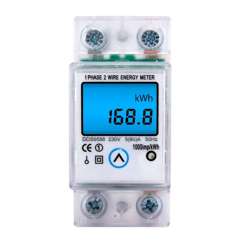 5(80)A230V50Hz Digitales Wattmeter AC Meter Din Rail KWH