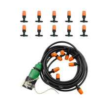 Kit d'irrigation goutte à goutte, système de brumisation 1/4 pouce avec tuyau de 9,75 m, 10 brumisateurs, compatible avec les systèmes d'arrosage