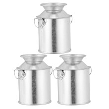 3 Mini-Metalleimer aus Weißblech für Gastgeschenke, Süßigkeiten, Teelichter und Schmuck