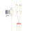VIDVIE Multifunkční kabel Type-C / USB A až Type-C / Lightning - 120CM bílý 6