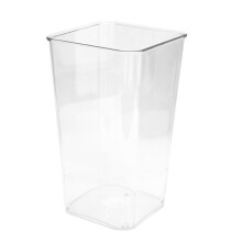 Transparente, quadratische Acryl-Blumenvase als dekoratives Tischmittelstück für Zuhause und Hochzeiten