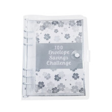 Segregator oszczędnościowy 100 Envelope Challenge Binder na oszczędności 5050 z kopertami na gotówkę do planowania budżetu, biały