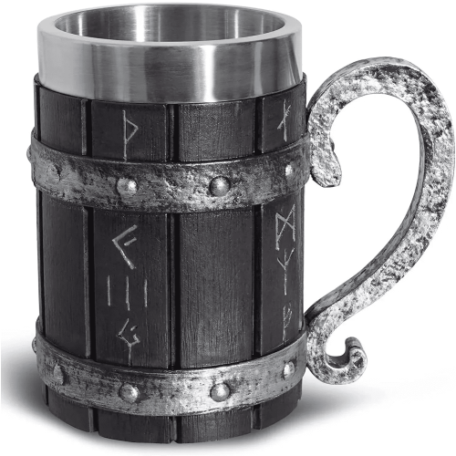 Viking Vintage Bierkrug aus Eichenfass. - A, 600 ml