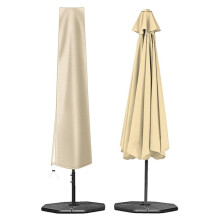 Copertura per ombrellone a doppio strato, impermeabile e protettiva dai raggi UV, realizzata in tessuto Oxford 210D (190x30x50 cm), colore beige.