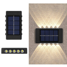 Apmemiss Decoração de Pátio - Liquidação - 2 peças de Luminária Solar de Parede com Iluminação para Cima e para Baixo - Lâmpada de Jardim