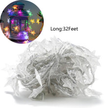 Lumini de Crăciun BESTSKY, becuri LED impermeabile, luminițe de zână, 8 moduri de iluminat exterior cu șir de lumini, 10 m multicolor stea