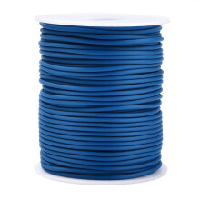 1 rolă de cablu tubular din PVC pentru țeavă goală, înfășurat în jurul unei bobine de plastic alb, albastru marin, 2 mm, gaură: 1 mm, 54,68