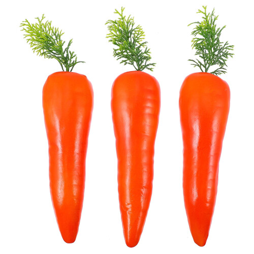 Eease3pcs Carote Artificiali, Ortaggi per Foto e Feste