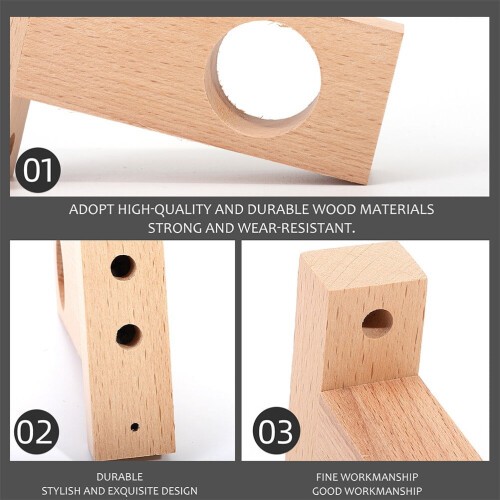 Supporti per asta per tende in legno Guangmc, staffe di supporto a soffitto (2 pezzi) 2