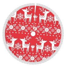 Jupe de sapin de Noël 30 pouces, tapis de sapin pour les fêtes d'hiver, jupe de sapin pour décorations de Noël rustiques