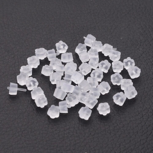 150 pack Flower-shaped earring backs, in latex