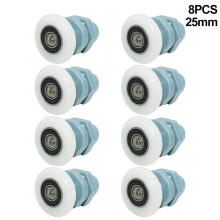8PCS Shower Door Wheel Single Straight Door Pulleys Running Wheel Smooth Sliding