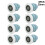8 ruote per porta doccia, singole, dritte, con scorrimento fluido. 1