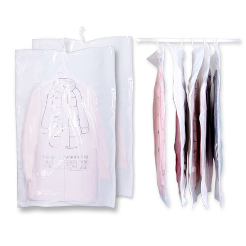 Saco a vácuo para roupas e roupa de cama com cabide, 136x70cm...