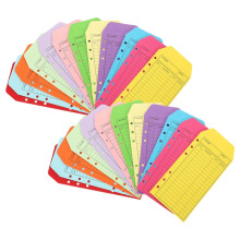 Enveloppes en papier kraft coloré pour cahiers - Fournitures de bureau - Argent contre espèces - 24 pièces