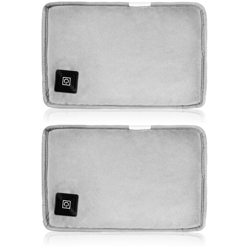2pcs Electric Heating Bag with Cover Rechargeable Heat Pad Hot Water Bottle Hand Warmer Heater for Winter