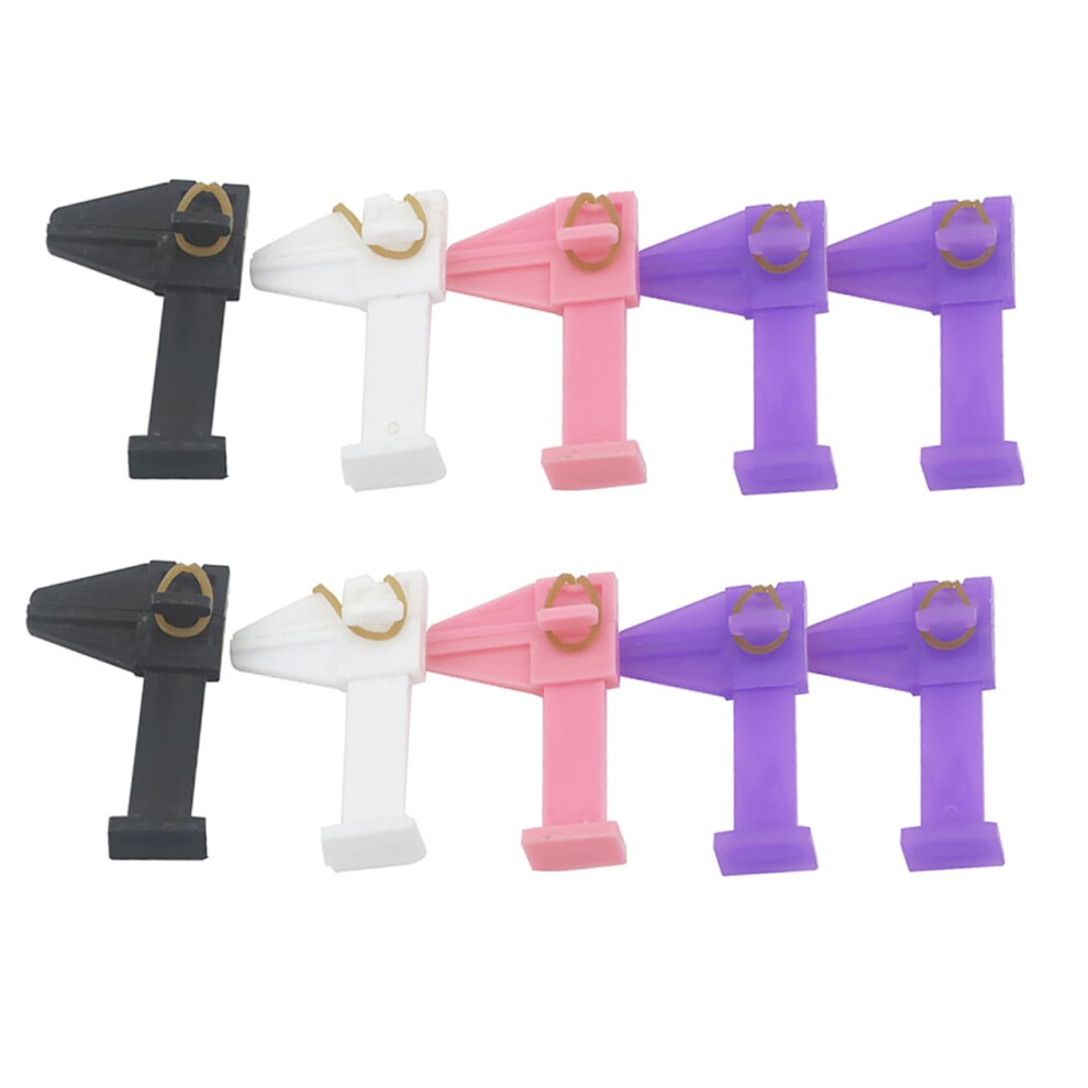 10pcs Nail Art Positioning Clip Set with Precise Finger Hold and Foldable Manicure Clamp