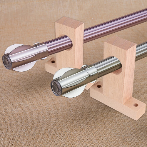 Supporti per asta per tende in legno Guangmc, staffe di supporto a soffitto (2 pezzi) 1