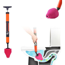 Pressure Toilet Plunger with Ergonomic Grip for Quick Clog Removal and Easy Splash Protection (1PC)