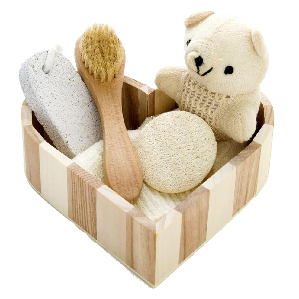 Dry Body Brush with Natural Bristles for Gentle Skin Exfoliation and Lymphatic Drainage Support