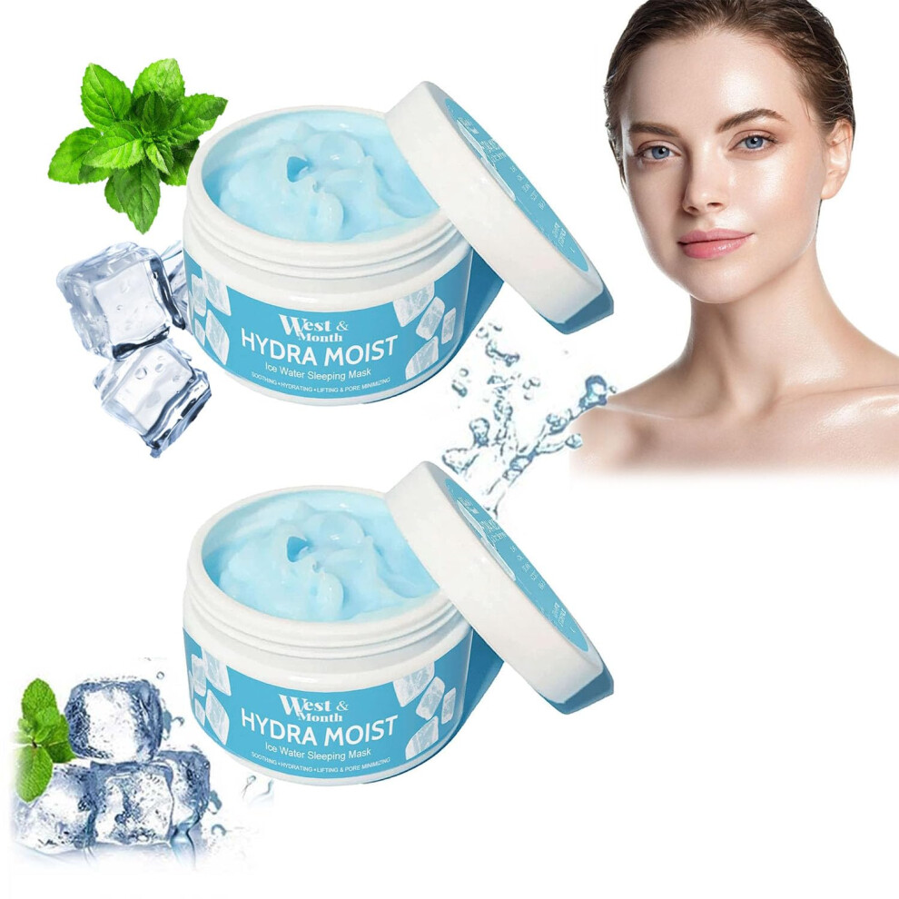Hydrating Sleeping Mask with Hyaluronic Acid, Deep Cooling Gel for Dry Skin, Hydra Moist 100g
