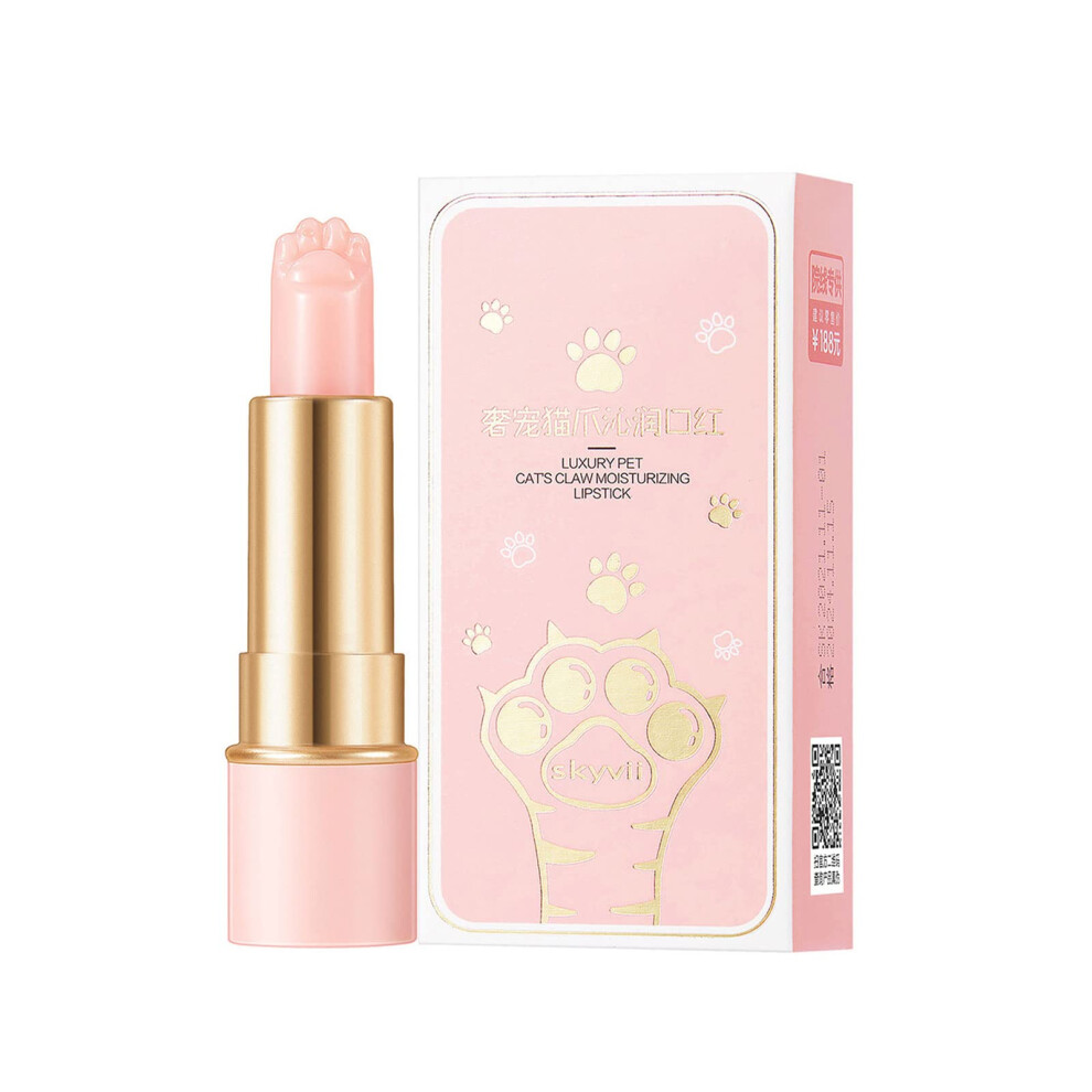 Cat Paw Color Changing Lip Balm 3.5g â Mini Pink Moisturizing for Dry Lips, Deep Hydration