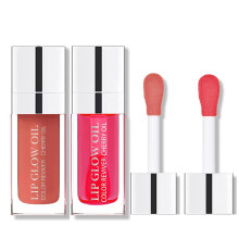 Lip Plumping Oil Hydrating Lip Gloss NonSticky Long Lasting Shine Moisturizing Balm Rose Cherry Red